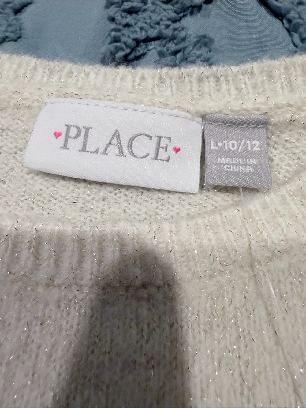Place Cream Sweater with Pink Sequin 'Beautiful' Graphic - Picture 7 of 7